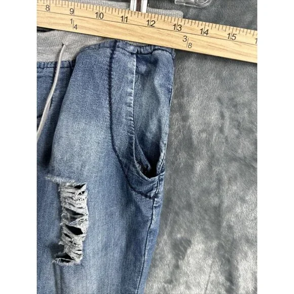 Rue 21 Pants Girls Small Distressed Soft Blue Joggers - Picture 7 of 11